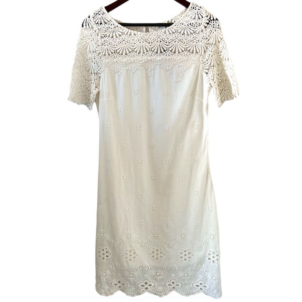 Sundance NEW Imperial Eyelet Dress In Ivory Size XS